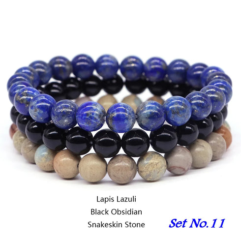 Couples Distance Bracelet Set - Natural Stone Healing