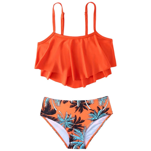 Girls Ruffle Two-Piece Bikini Set