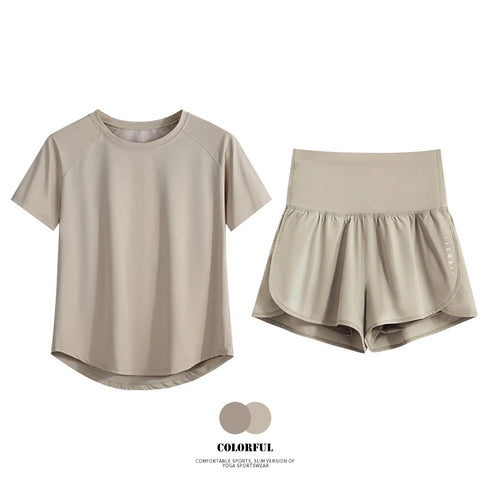 DRUR Women's 2-Piece Yoga Set - Summer Sportswear