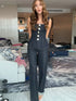 Women’s Vintage Denim Top and Pant Set