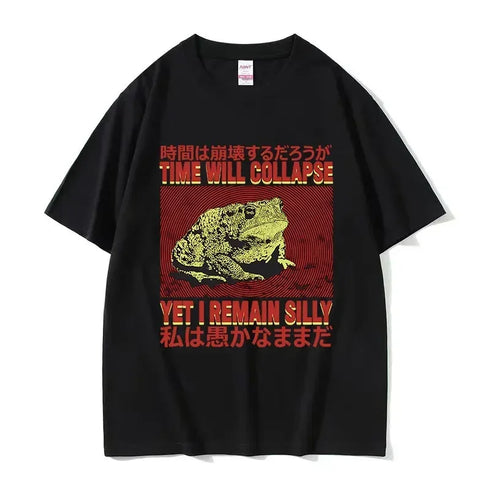 Japanese Evolve Into Crab Funny Graphic T Shirt Women Retro Fashion T-shirts Oversized T-shirt Streetwear Vintage puls size Y2K