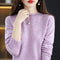 100% Pure Wool Cashmere O-Neck Pullover Sweater