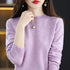 100% Pure Wool Cashmere O-Neck Pullover Sweater