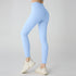Naked Feeling Yoga Leggings High Waisted Hip Lifting Fitness Ankle Length Breathable Sports Pants for Running and Cycling
