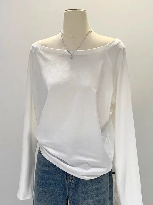 One Shoulder Long Sleeve Casual Top for Women
