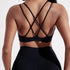 Solid Colour Cross Back Sport Bra for Women