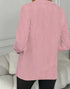 Elegant Loose-Fit Long Sleeve Blouse in Pink