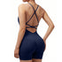 Criss Cross Backless Cami Sports Romper