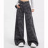 High Waist Camouflage Wide Leg Jeans for Women