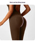 Seamless V-Back Tummy Control Yoga Bodysuit