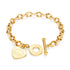 Stainless Steel Heart Bracelet with Proverbs Inscription