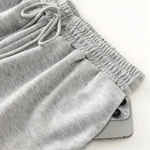 Women's Plus-Size Casual Cat Paw Print Sweatpants