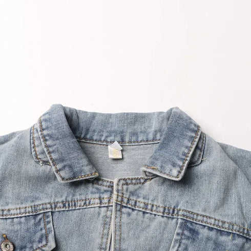 Irregular Cross Denim Coat For Women High Waist Hollow Out Casual Summer Top