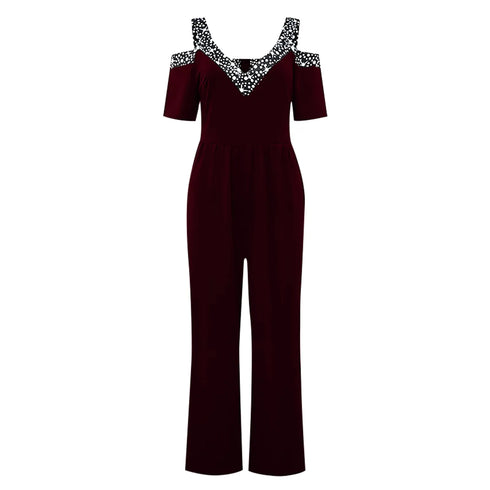 Summer Women's Loose Wide Leg Sequin Jumpsuit