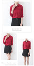 Simple Solid Color Loose Women's Chiffon Shirt Tops 2023 New Long Sleeve Casual Elegance Woman Blouses Lady Office Shirt Clothes