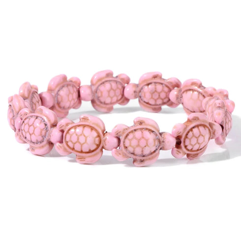 Hot Selling Sea Turtles Beads Bracelet Turquoise Skull Stretch Jewelry