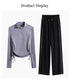 DRUR Women's 2 Piece Sweatsuit Set with Long Sleeve Top