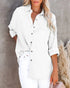 Women's Long Sleeve Collared Button Down Blouse