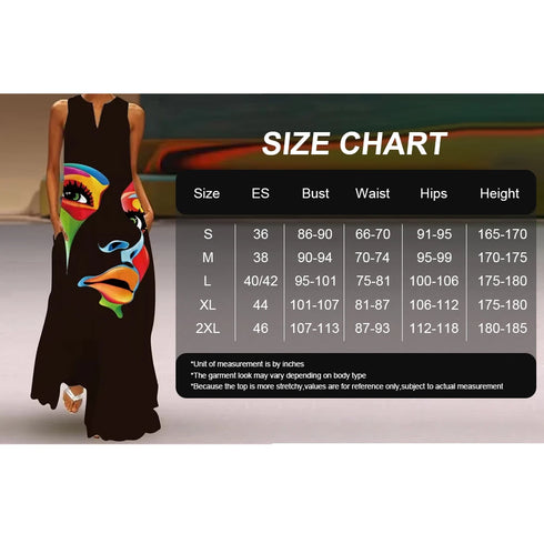 Fresh Floral Print Summer Open Neck Long Dress V-neck Sleeveless Beach Dress with Pockets