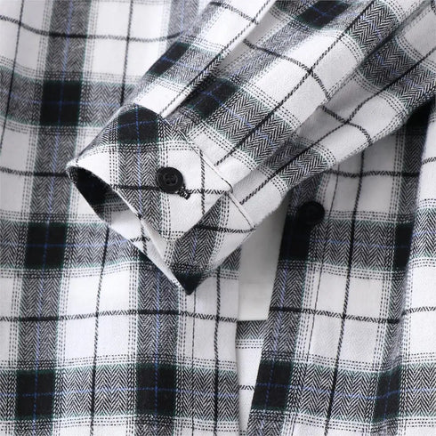 Plaid Flannel Shirt for Women - Casual Long Sleeve Top