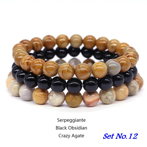 Couples Distance Bracelet Set - Natural Stone Healing