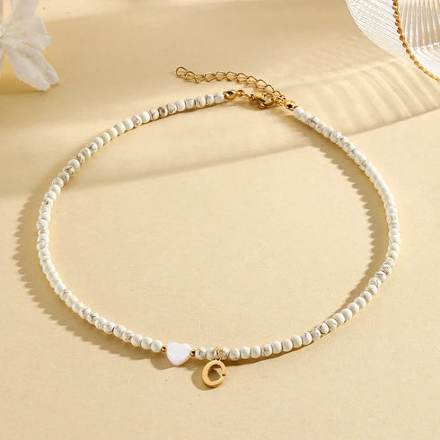 Personalised Bohemian Choker Necklace with Heart Pendant