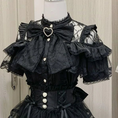 Summer Lolita Blouse with Lace Detail