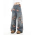 Women's Floral Print Baggy Jeans