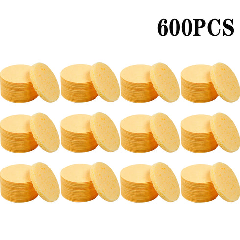 Compress Face Wash Puff - Natural Wood Pulp Sponge