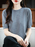 Merino Wool O-Neck Sweater for Women