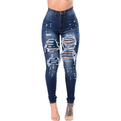 Botvotee Ripped High Waisted Skinny Jeans