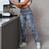 Y2K Frayed Hem Denim Jeans for Women
