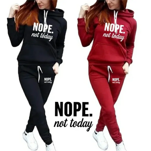 Women's Casual Hooded Sportswear Set