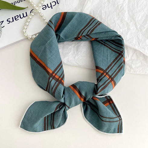 55cm Laies Cotton Linen Square Scarf for Women