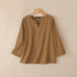 2025 ZANZEA Autumn Blouse Women V Neck Long Sleeve Tops Casual Solid Loose Shirt Female OL Work Blouses Retro Tunic Blusas Mujer