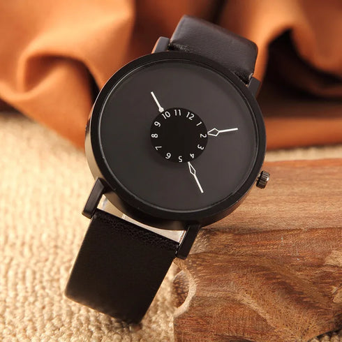 Popular New Concept Personality Reverse Pointer Couple Watch