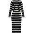 Women's 2-Piece Knit Cardigan and Striped Dress Set