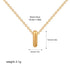3D Bubble Initial A-Z Mini Necklace - Gold Plated