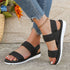 Women's Comfortable Anti-Slip Flat Sandals in Black