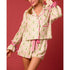 Women's Christmas Pajama Set with Santa Tree Print
