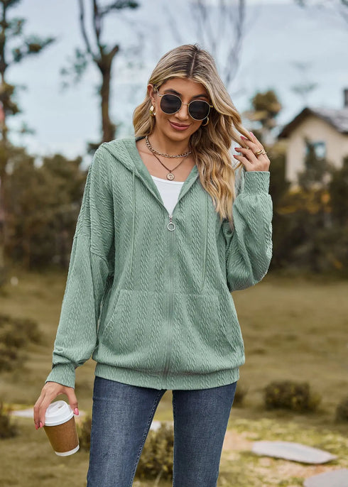 Hooded Zip-Up Sweatshirt for Women