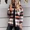 Women's Woolen Plaid Shirt Jacket - Vintage Streetwear