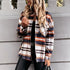 Women's Woolen Plaid Shirt Jacket - Vintage Streetwear