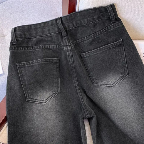 Women's Thick Fleece Straight Jeans - Casual Comfort
