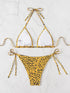 Floral Print Triangle Bikini Set with Brazilian Bottoms