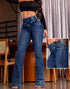 Elegant High Waist Slim Fit Jeans in Light Blue