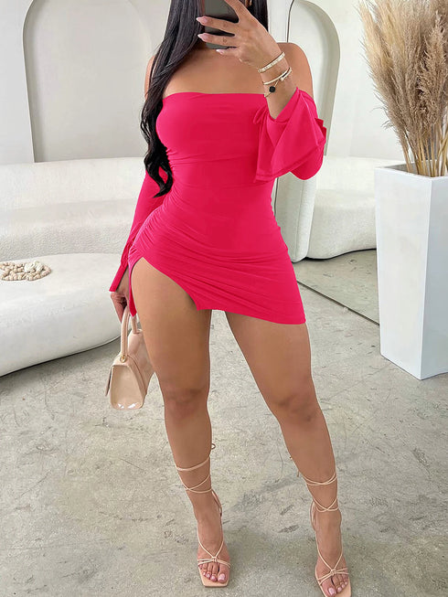 Women’s Black Strapless Backless Mini Bodycon Dress