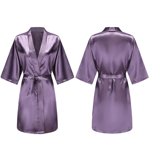 Women's Satin Short Robes for Bridesmaids and Parties
