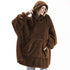 Oversized Hooded Fleece Hoodie Blanket for Women