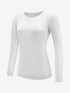 Women's Solid Colour Crew Neck Long Sleeve T-Shirt